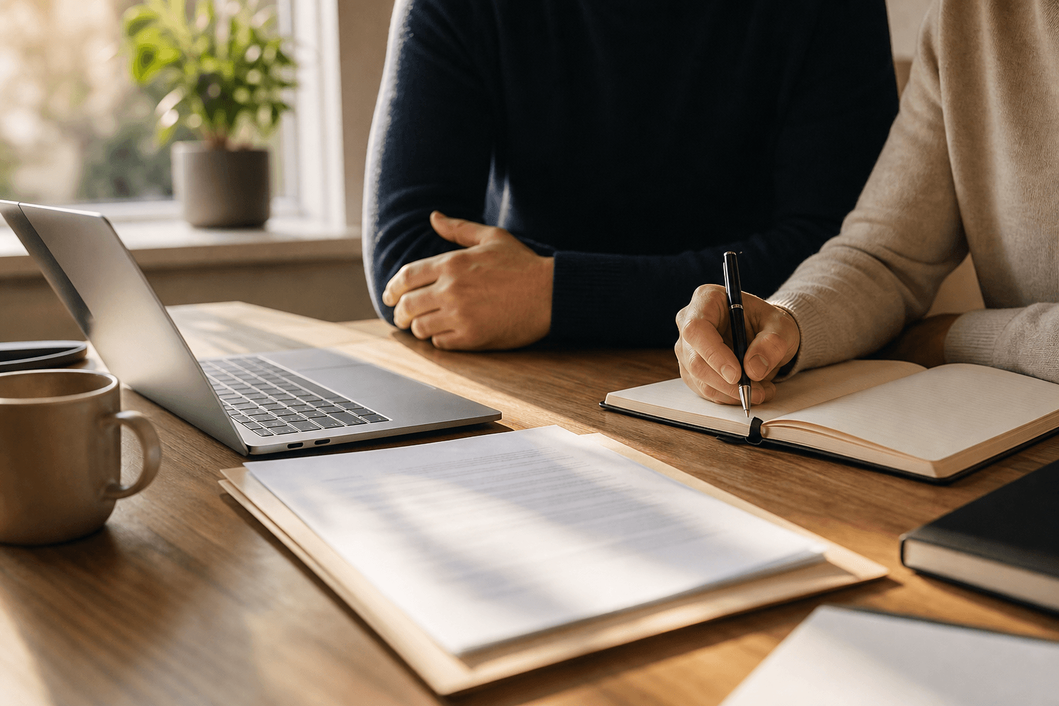 Business protection planning documents on a desk